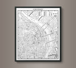 1950s Monochromatic Map of Cincinnati