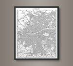 1900s Lithograph Map of Dublin