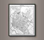 1900s Lithograph Map of Dallas