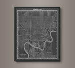 1900s Lithograph Map of Edmonton