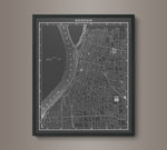 1900s Lithograph Map of Memphis