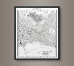 1900s Lithograph Map of Montreal