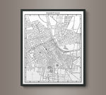 1900s Lithograph Map of Nashville