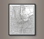 1920s Monochromatic Map of Newark