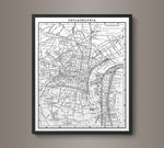 1900s Lithograph Map of Philadelphia