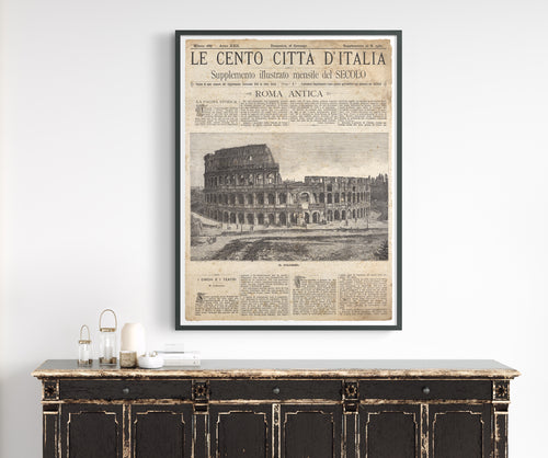 Newspaper Roma Vintage Italian Newspaper Collection – Art Circa