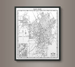 1930s Monochromatic Map of San Jose