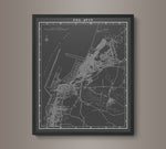 1920s Monochromatic Map of Tel Aviv