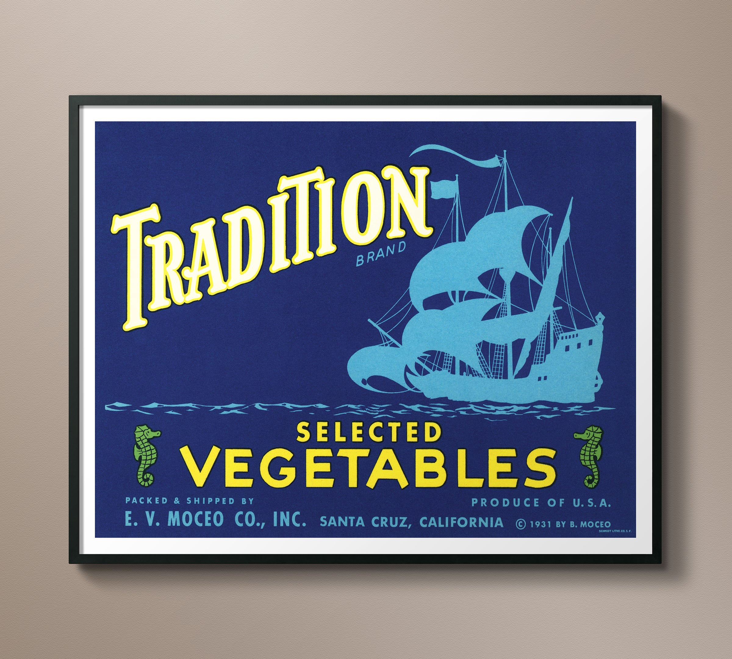 Antique Rice Label Vintage Produce Label Art - Tradition – Art Circa