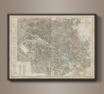 Vintage Paris Map 1883